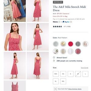 Abercrombie & Fitch Red Floral Dress